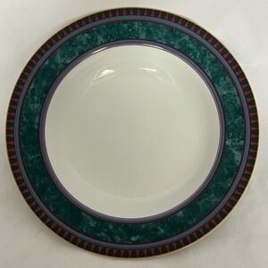 Mikasa La Scala M5111 Rim Soup Bowl 8.5" Green Red Japan EUC